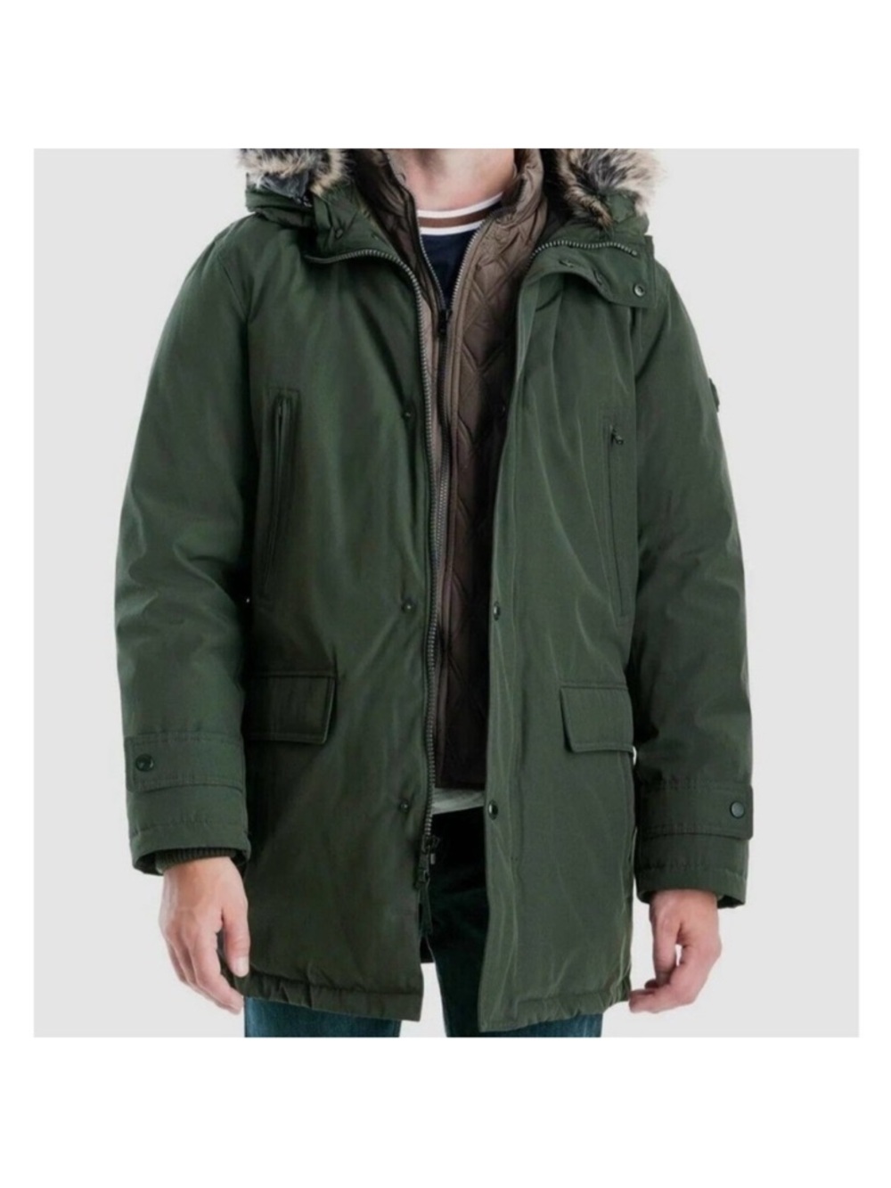 Michael Kors
Men's Hooded Bib Snorkel Parka Coat
